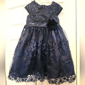 Nanette Size 4T Navy Floral Occasion Dress